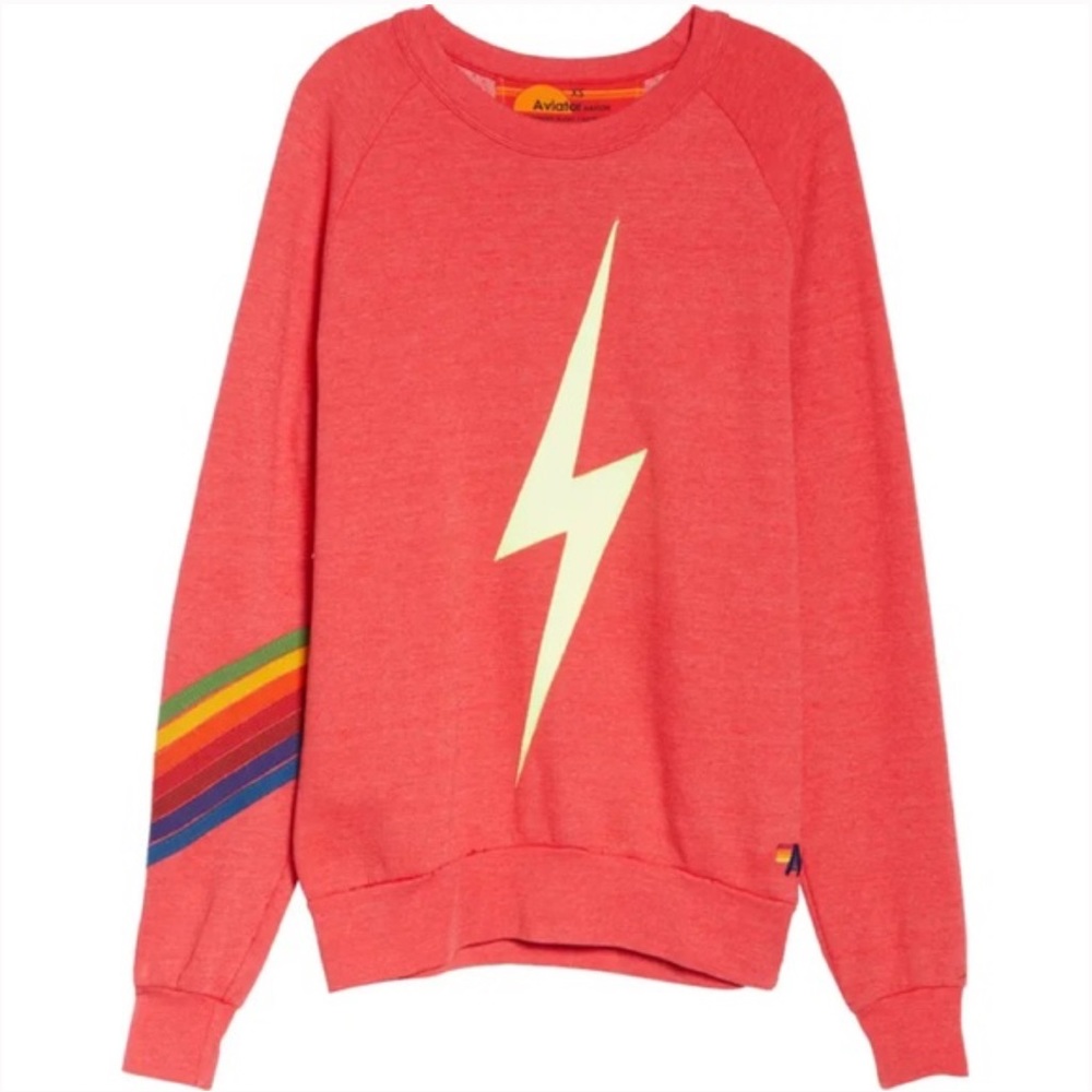 Aviator nation bolt stitch chevron sweatshirt Clearance
